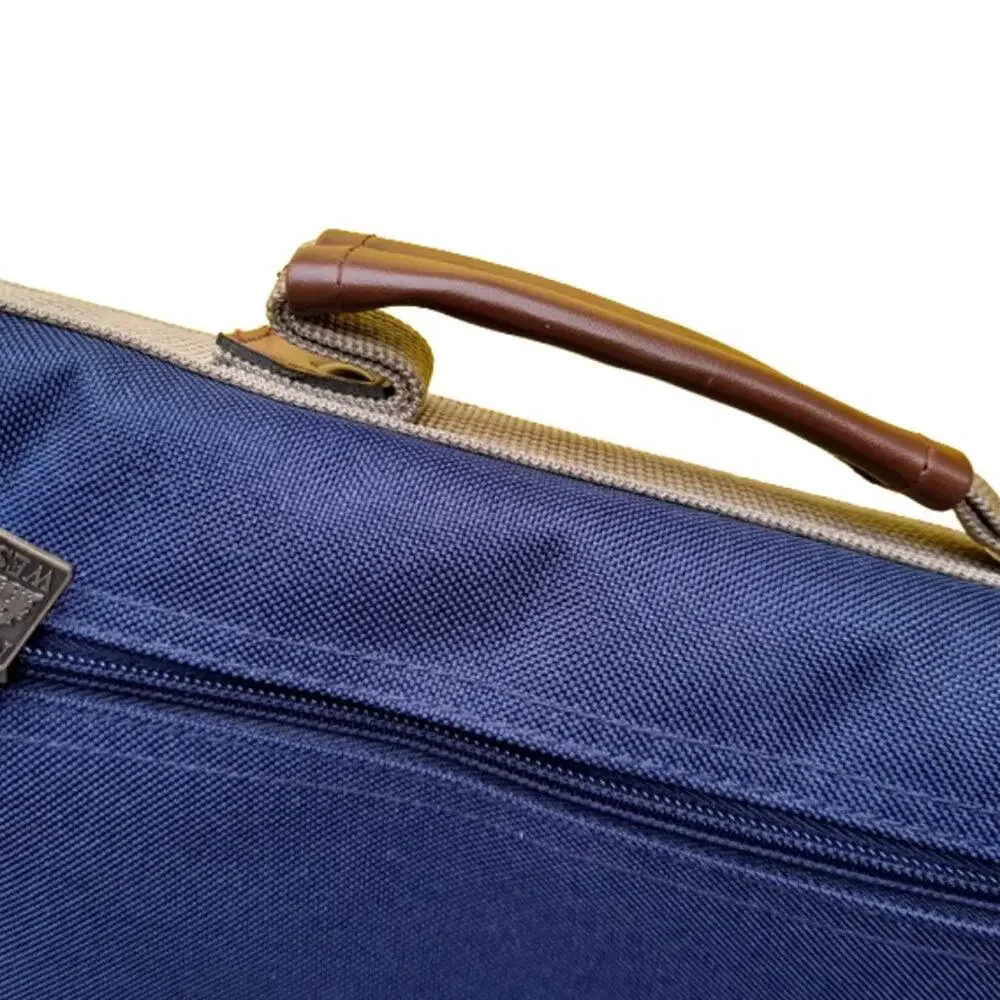 LEED'S Large Blue Multi-Compartment Laptop Bag w/ Secure Clasp Closure - OS